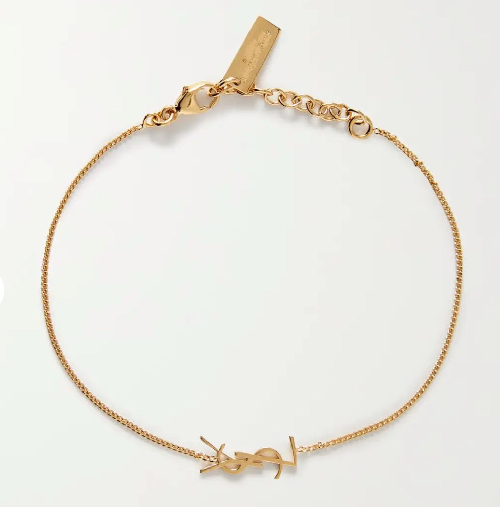 Ella Y Bracelet, 18k Gold Plated