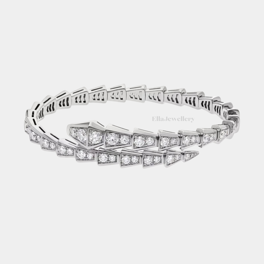 Ella Serpenti Bracelet,18k Yellow Gold Plated, Cubic Zircon Paved