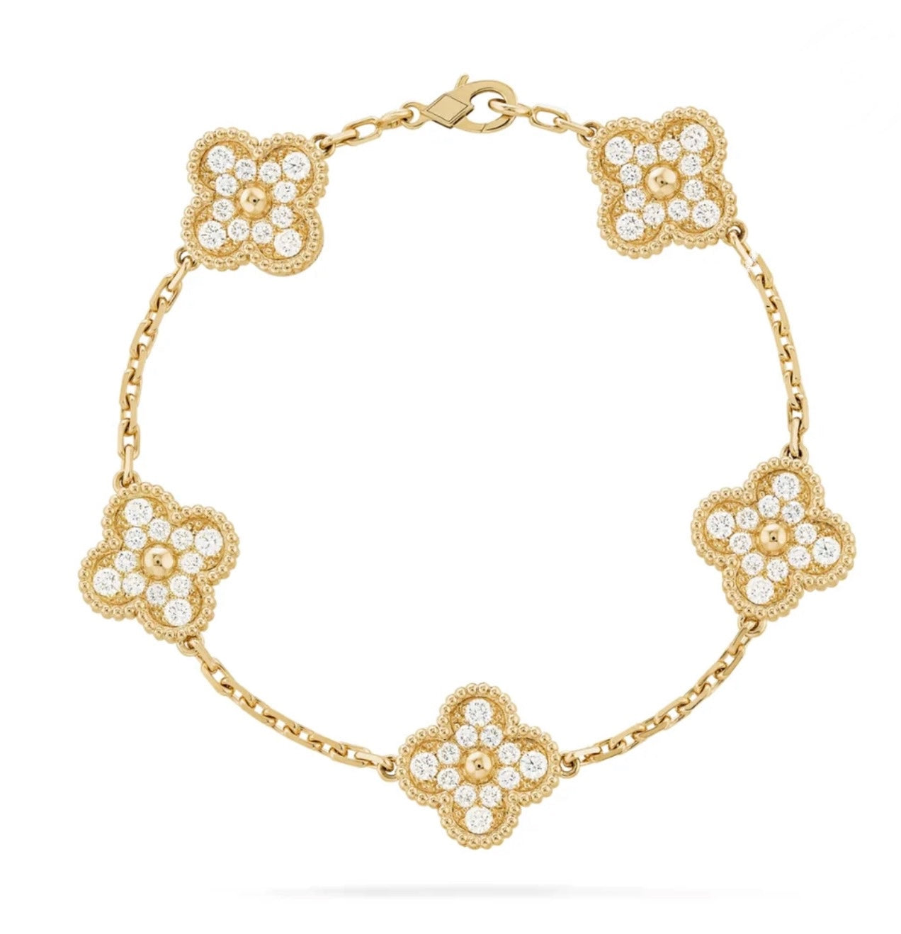 Ella Clover Bracelet,18k Gold Plated