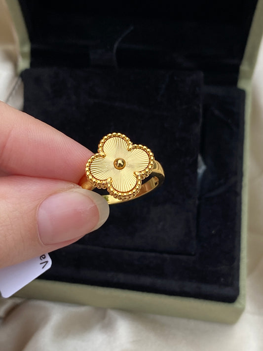 Ella Clover Rings,18k Gold Plated