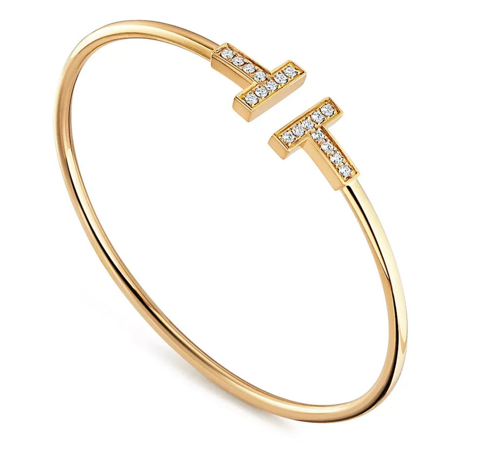 Ella T Bangle,18k Yellow Gold Plated,Inlaid cubic zircon